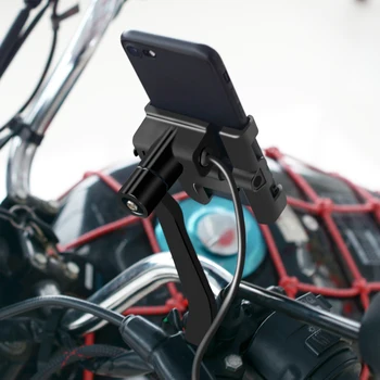 OBSHI Motociklu, Velosipēdu Tālruņa Turētājs 360 Rotācijas Alumīnija sakausējuma GPS Mount Turētājs Mehānisko Tālrunis Atbalsta Bracket Mount Piliens Kuģis