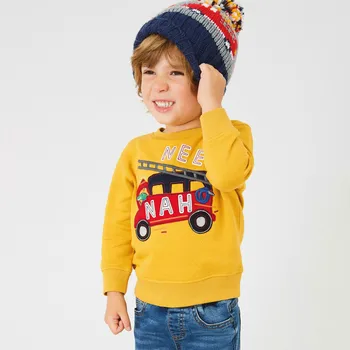 Pavasarī Baby Boy Apģērbs Karikatūra Auto Vilnas Hoodies Kokvilnas Trikotāžas Krekls Rudens Bērniem Siltu Džemperi Toddler Zēni Mētelis Topi
