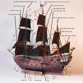 Pirātu Kuģis Formas Melnā Pērle Papīra Materiāla Modelis ar Izsmalcinātu Dāvanu Roku darbs DIY Modeļa Bloki Rotaļlietas Bērniem Dzimšanas dienas Dāvanas