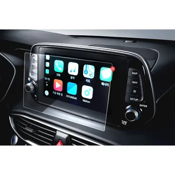 RUIYA Auto Ekrāna Aizsargs Santa Fe 8 Collu 2019 GPS Navigācija Touch Ekrānu Auto Uzlīmes, Interjera Aksesuāri