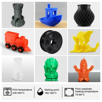 SUNLU PETG Pavedienu 10 Ruļļi 3D Printeri petg pavedienu 10 kg 1.75 mm Diametra Pielaide 0.02 mm Eco-draudzīga Augstas Izturības Materiāls