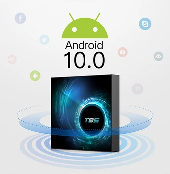 T95 Tv Kastē Android 10 Ultra 6K HD Media Player AllWinner H616 Netflix, Youtube Smart TV Box Android 10 T95, kas Top OTT Tv Kastē