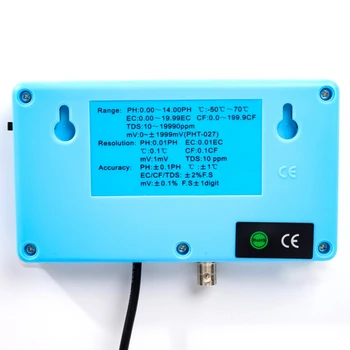 Tiešsaistes Digitālo Ūdens Kvalitāti Uzrauga PH ORP/mV EK KF TDS Temp 6in1 Multi-parametrs Akvārija Ūdens Kvalitātes LCD pH Analizatora Zondi