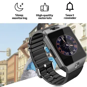 Valkājamas Ierīces DZ09 bluetooth smart skatīties uz android tālrunis atbalsta SIM/TF Multi valodas vīriešu sieviešu bērnu sporta pulkstenis