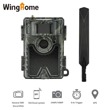 WingHome 480Ace 4G Medību Taka Kamera 24MP HD Mākonis APP Kameras 940nm IS Meža Wildife Spēle Kamera ar Mākoņu sistēma, GPS APP
