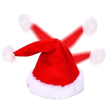 Ziemassvētku Snapback Cepure, Regulējams Smieklīgi Kratot, Dejas, Dziedāšana, Santa Claus Klp Elektriskās Rotaļlietas Ziemsvētki Puse Prop Apdare